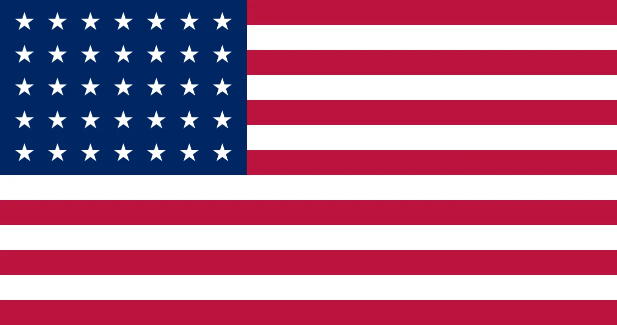 U.S. flag with 35 stars