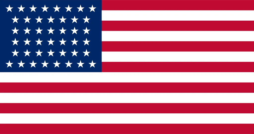 US Flag with 44 stars