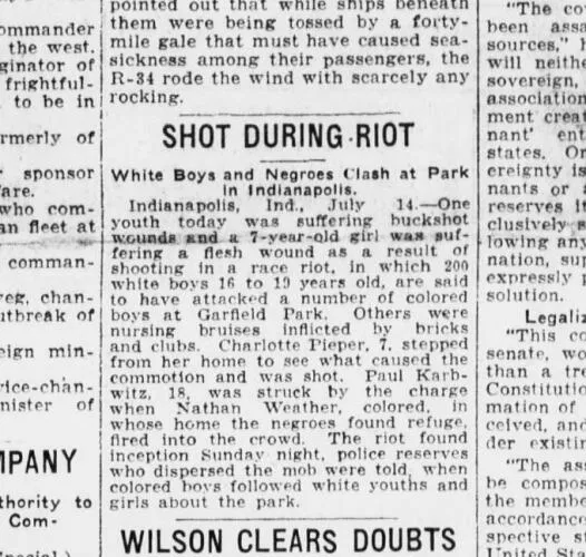US News coverage of the Garfield Park riot of 1919 - Red Summer