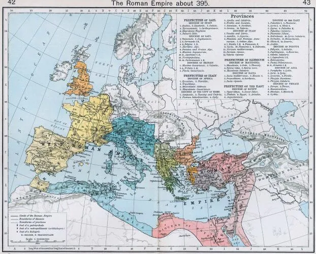 Western and Eastern Roman Empire