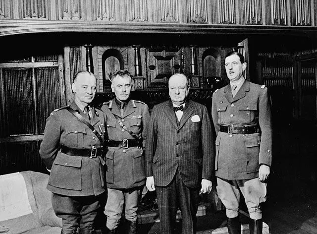 Winston Churchill and Charles De Gaulle