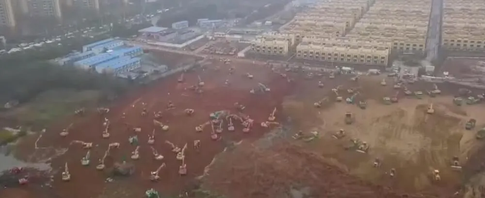 Wuhan Huoshenshan Hospital under construction Image