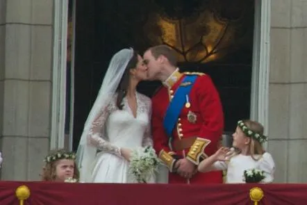 :Kiss Wedding Prince William of Wales Kate Middleton Image