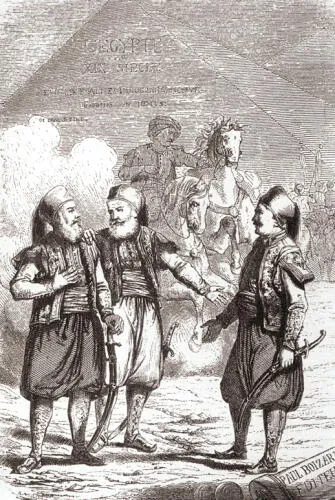 Ibrahim Pasha, with father Muhammad Ali Pasha and Colonel Sève