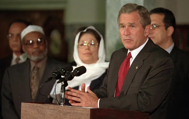 President George W. Bush at Islamic Center, 09/17/2001