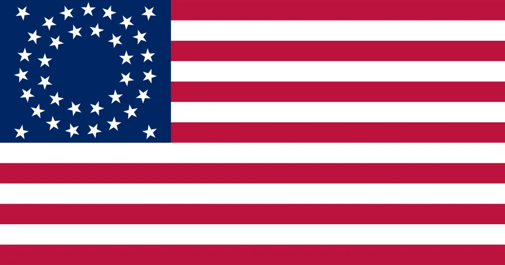 U.S. flag (35 stars)