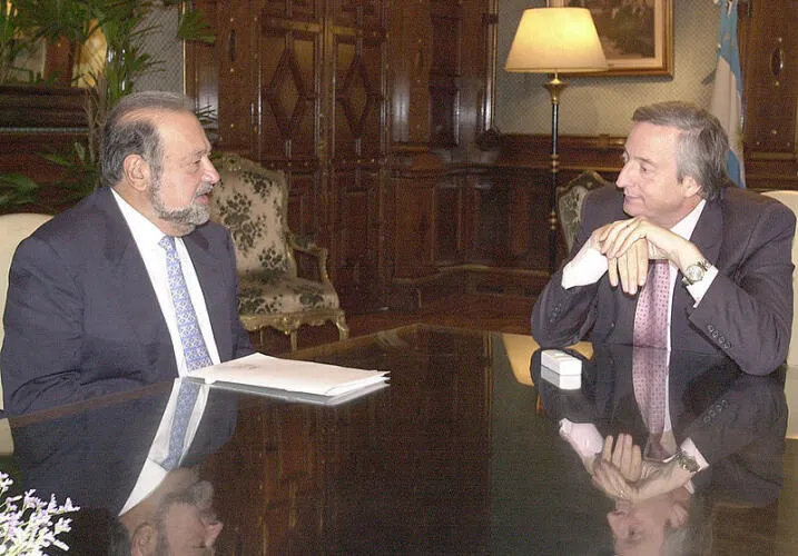 Néstor Kirchner and Carlos Slim
