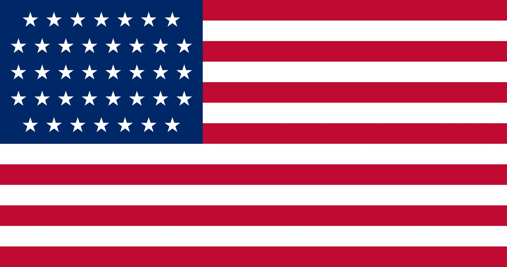US Flag with 38 stars