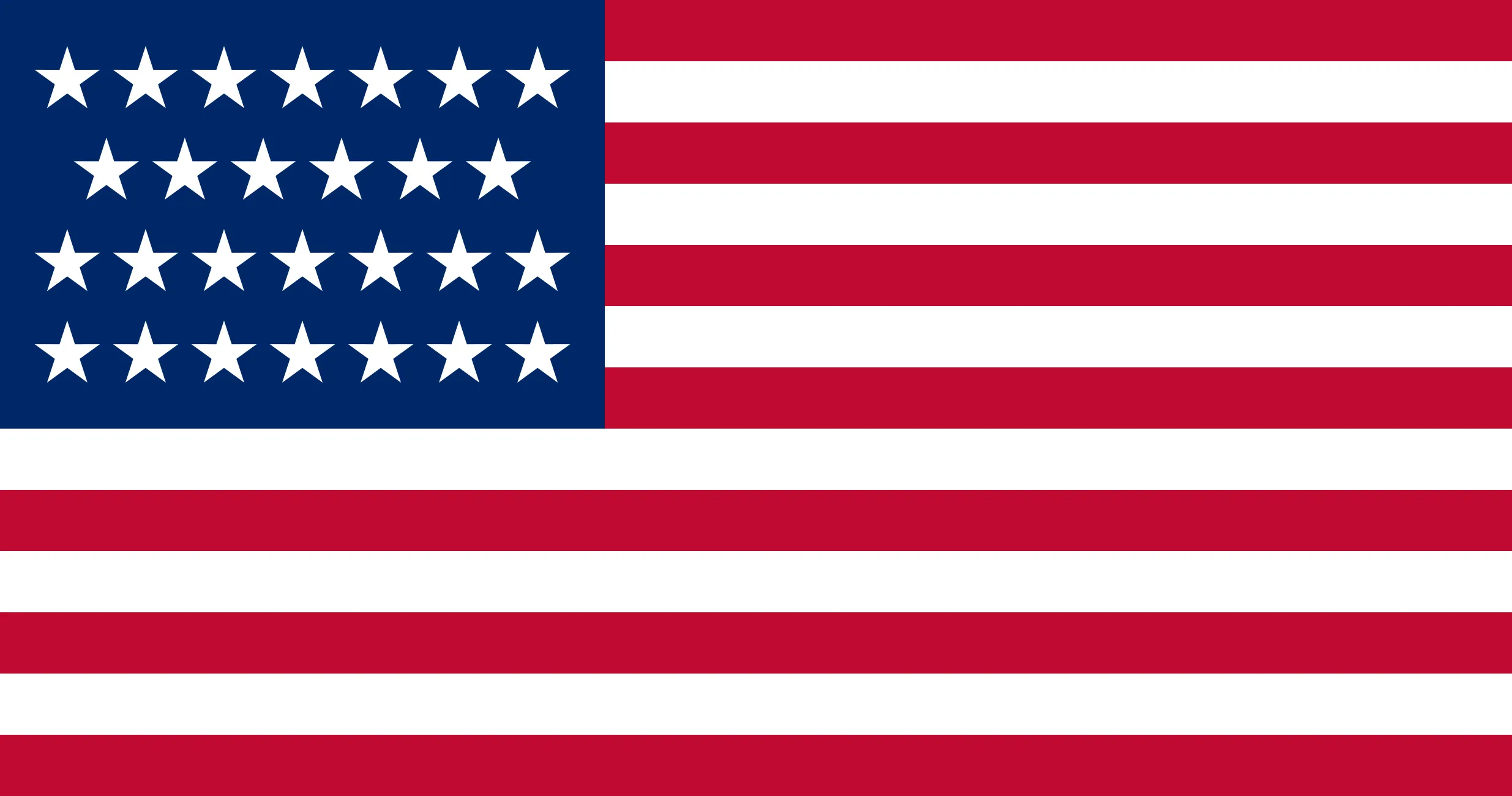 US Flag with 27 stars