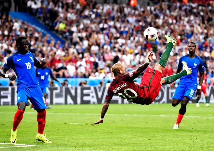 Ricardo Quaresma took an overhead kick at goal during the second half