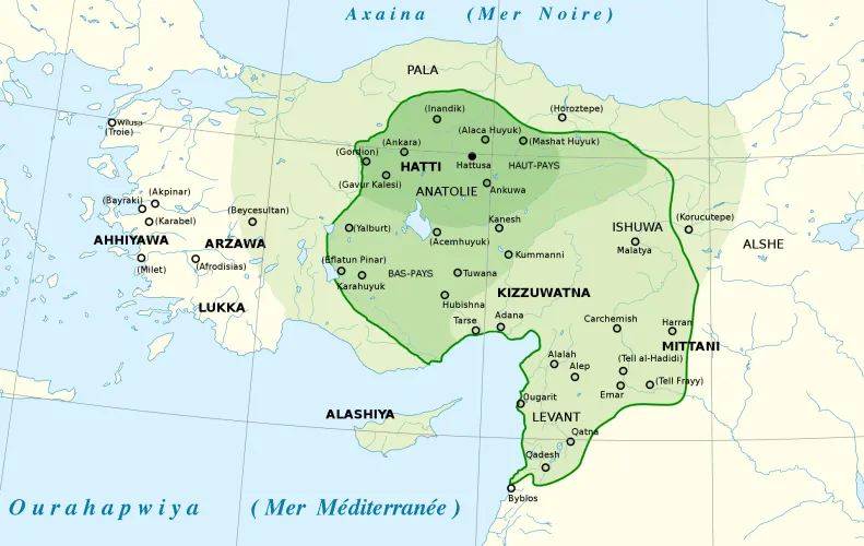 Hittite Empire at its greatest extent