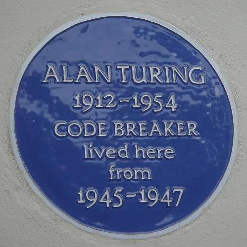 Alan Turing 78 High Street Hampton blue plaque Image