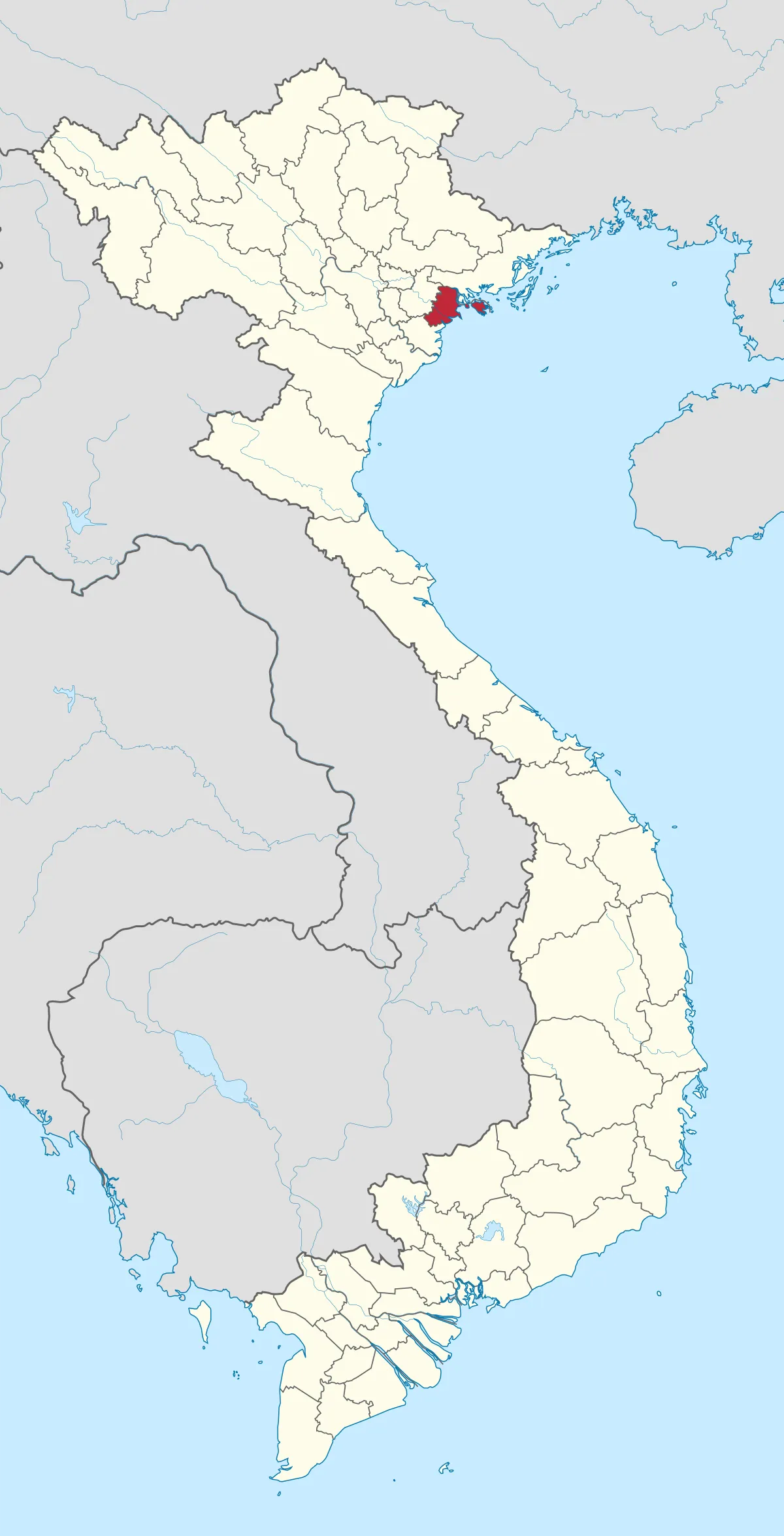 Location of province Hai Phong in Vietnam - image