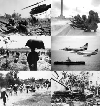 Collage of Images From The Vietnam War