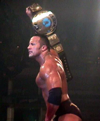 The Rock as the WWF Champion in 2000