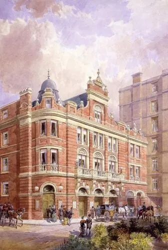 Original façade of the Savoy Theatre in 1881 - image