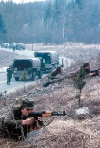 Slovenian Territorial defense military drills held in March 1991 Image