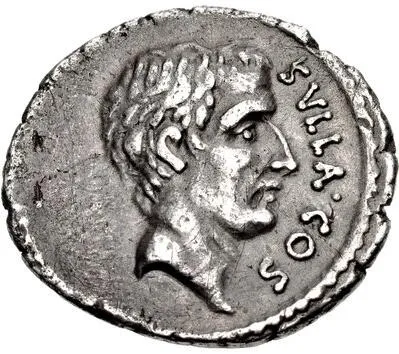 Portrait of Sulla on a denarius