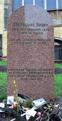 Bobby's headstone in Greyfriars Kirkyard