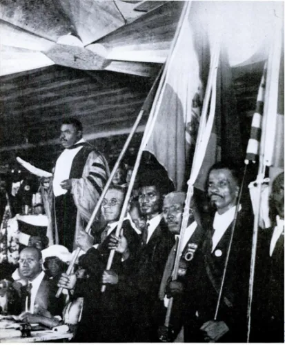 Garvey speaking at Liberty Hall in 1920