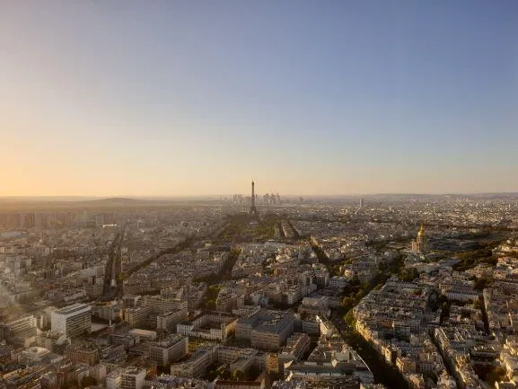 Eiffel Tower seen from Tour Montparnasse in 2019