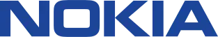 The logo of the Finnish telecommunications company, Nokia Corporation