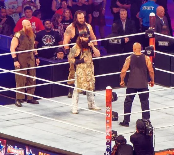 Wyatt Family member Erick Rowan was defeated by The Rock WrestleMania_32