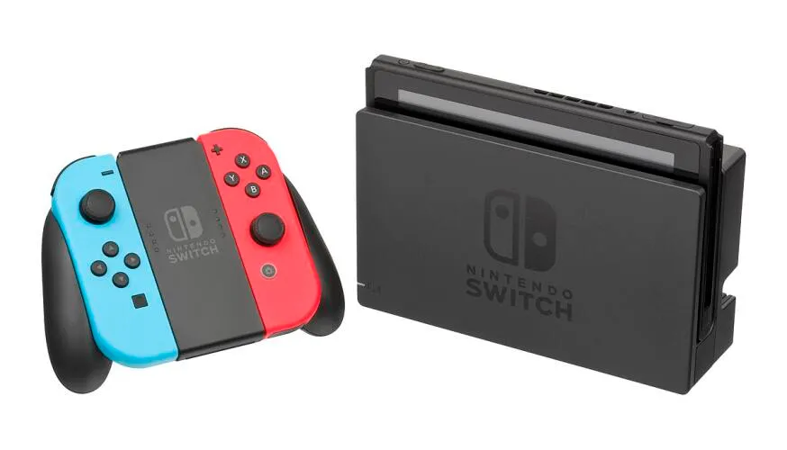 Nintendo Switch Console Docked with JoyCon Image