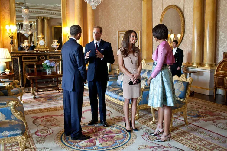 Catherine and William meet the Obamas