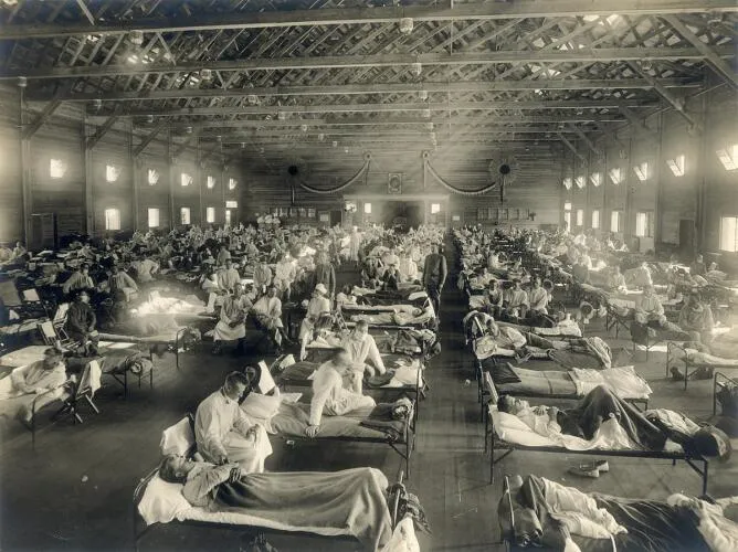 Emergency hospital during Influenza epidemic, Camp Funston, Kansas Image
